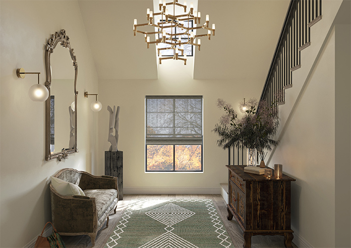 Tucson Voile, Zinc - Motorised Roman Blind - Image 8